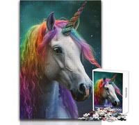 1000 Piece Jigsaw Rainbow Unicorn Relaxing Way to Fill Spare Time Consistent Precise Cutting Play Toy Size 50x75cm