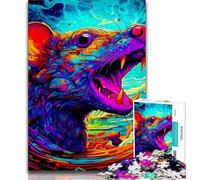 1000 Piece Jigsaw Rat Jigsaw Puzzles for Teenagers 1000 Pieces,Toys Educational Games Stress Relieving Parent-child Interaction (26x38cm)