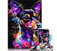 1000 Piece Jigsaw Rat Terrier Jigsaw Puzzles for Teenagers 1000,Challenging Difficult with Fully Interlocking Randomly Shaped Pieces 75x50cm