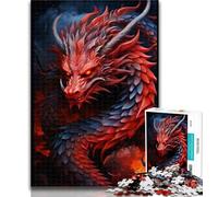 1000 Piece Jigsaw Red Dragon 1000 Piece Jigsaw Puzzles for Adults & Teens,Educational Stress Relief Toy Great Gifts And Toys 26x38cm