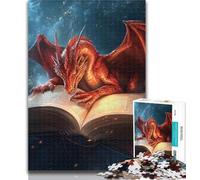 1000 Piece Jigsaw Red Flying Dragon 1000 Piece Jigsaw Puzzles for Adults,Toys Educational Games Stress Relieving Unique Home Decor And Gifts 50x75cm