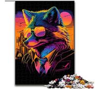 1000 Piece Jigsaw Red Fox Hitman Gangster cardboard Jigsaw, Ideal for Office, Bedroom, Living Room Decor Size 26X38CM