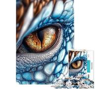 1000 Piece Jigsaw Reptilian Eye Close-Up Fun at Home Activities, Precision Cutting Anti-Stress Toys Suitable for People Aged 14 And Above (38x52cm)
