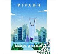 1000 Piece Jigsaw, Riyadh Saudi Arabia, New Year Gift, 70x50cm/1000pcs