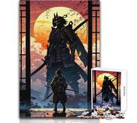 1000 Piece Jigsaw Samurai Duel Under The Setting Sun Relaxing Leisure Time Activity Precision Cut Smooth Edge Play Toy Size 38x52cm