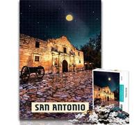 1000 Piece Jigsaw San Antonio Jigsaw Puzzles for Adults,is Ideal As A Gift for The Whole Family Suitable for And 14 26x38cm