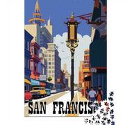 1000 Piece Jigsaw, San Francisco Streets, Festive Gift, 38x26cm/1000pcs
