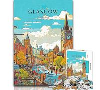 1000 Piece Jigsaw Scotland Glasgow Travel 1000 Piece Jigsaw Puzzles for Adults,for Is Ideal As A Gift for The Whole Family for And 14 Years Old 75x50cm