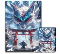 1000 Piece Jigsaw Shrine Guardian14 Wooden Jigsaw Puzzles for Adults Brain Teaser Game Interactive Family Game Suitable for Ages 14 1000 PCS(75x50cm)