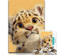1000 Piece Jigsaw Snow Leopard Baby 1000 Piece Jigsaw Puzzles for Adults,for Is Ideal As A Gift for The Whole Family for And 14 Years Old (26x38cm)