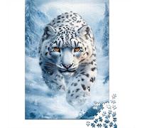 1000 Piece Jigsaw, Snow Leopard in Winter, New Year Gift, 70x50cm/1000pcs
