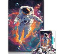 1000 Piece Jigsaw Space Astronaut 1000 Pieces Jigsaw Puzzles For Teens And Adults,Fully Interlocking & Randomly Shaped Pieces 50x75cm
