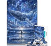 1000 Piece Jigsaw Space Whale Jigsaw Puzzles 1000 Pieces for Adults Teens,Decompressing Intellectual Educational Toy Secret Santa Gifts 50x75cm