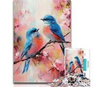 1000 Piece Jigsaw Sparrow Oil Painting Puzzles for Adults And Teenagers,Decompressing Intellectual Educational Toy Secret Santa Gifts 50x75cm