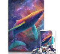 1000 Piece Jigsaw Spiritual Whale Jigsaw Puzzles 1000 Pieces for Adults Teens,Toy Intellectual Game Artists Collection, Fine Art 26x38cm