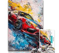 1000 Piece Jigsaw Sports Car Graffiti Jigsaw Puzzle 1000 Pieces for Adults,Educational Toys & Games for Adults And Teenagers 50x75cm
