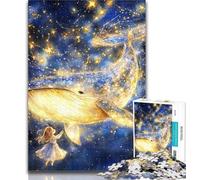 1000 Piece Jigsaw Star Whale Puzzles for Adults And Teenagers,Decompressing Intellectual Educational Toy Secret Santa Gifts 50x75cm