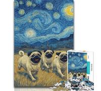 1000 Piece Jigsaw Starlings Under The Night Sky Jigsaw Puzzles for Adults 1000,Educational Games Home Decoration Artists Collection, Fine Art 50x75cm