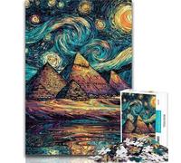 1000 Piece Jigsaw Starry Sky Pyramid Puzzles for Adults And Teenagers,Decompressing Intellectual Educational Toy Secret Santa Gifts 50x75cm