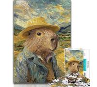 1000 Piece Jigsaw starry sky-style Capybara Jigsaw Puzzles for Adults 1000 Piece,Perfect for Game Nights, Colorful Toy for Home Gift (38x26cm)