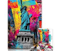 1000 Piece Jigsaw Statue of Liberty 1000 Pieces Jigsaw Puzzles For Teens And Adults,Artistic Wall Decor & Birthday Gift Idea for Friends, Home Office 50x75cm