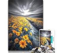 1000 Piece Jigsaw Sunflower Adult Jigsaws 1000 Piece,Toys Educational Games Stress Relieving Artists Collection, Fine Art 50x75cm