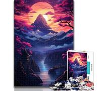 1000 Piece Jigsaw Sunset over The City with Trees 1000 Piece Jigsaw Puzzles for Adults,Toys Educational Games Stress Relieving Great Gifts And Toys 26x38cm