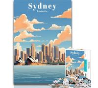 1000 Piece Jigsaw Sydney Australia Travel 1000 Piece Jigsaw Puzzles for Adults,for Is Ideal As A Gift for The Whole Family for And 14 Years Old 26x38cm