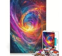 1000 Piece Jigsaw Synesthesia Cosmic Vortex Hands-on Game Train Your Brain And Hands with Fully Interlocking Randomly Shaped Pieces 38x52cm