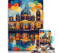 1000 Piece Jigsaw Taj Mahal Oil Painting Puzzles 1000 Pieces for Teenagers,Stress Reliever Difficult Challenge Enhance Love between Couples (50x75cm)