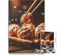 1000 Piece Jigsaw Takoyaki with Sauce And Sesame Seeds Relaxing Way to Fill Spare Time Consistent Precise Cutting Play Toy Size 38x52cm