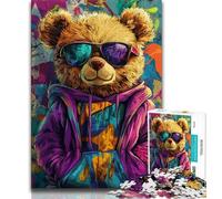 1000 Piece Jigsaw Teddy Bear Puzzles for Adults Teens 1000 Pieces,Family Game Birthday Gifts.Challenge High Difficulty (26x38cm)