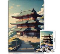 1000 Piece Jigsaw Temple on The Hill Relaxing Way to Fill Spare Time Consistent Precise Cutting Play Toy Size 50x75cm