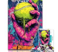 1000 Piece Jigsaw Tennis Oil Painting 1000 Pieces Jigsaw Puzzles For Teens And Adults,Toys Educational Games Stress Relieving Enhance Love between Couples 50x75cm