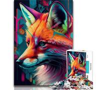 1000 Piece Jigsaw The Clever Fox 1000 Piece Jigsaw Puzzles for Adults & Teens,with Matching Poster And Trivia Sheet for Age 14 (38x26cm)