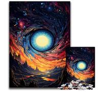 1000 Piece Jigsaw The Colorful Psychedelia of Black Hole Dawn Impossible Jigsaw Puzzles for Adults Brain Challenge for Teenagers & Home Decor 1000 PCS(38x26cm)