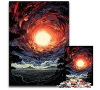 1000 Piece Jigsaw The Colorful Psychedelia of Black Hole Dawn Impossible Jigsaw Puzzles for Adults Brain Challenge for Teenagers & Home Decor 1000 PCS(75x50cm)