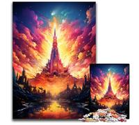 1000 Piece Jigsaw The Colorful Psychedelia of Space Shuttle Dawn Puzzles for Adults Relax & Challenge Colorful Home Decor Art for Friends 1000 PCS(75x50cm)