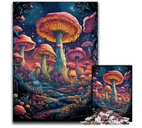 1000 Piece Jigsaw The Colorful Psychedelia of The Mushroom Planet Impossible Jigsaw Puzzles for Adults Brain Challenge for Teenagers & Home Decor 1000 PCS(75x50cm)