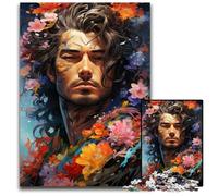 1000 Piece Jigsaw The Colorful Psychedelic Way of The Samurai Puzzles for Adults Relax & Challenge Colorful Home Decor Art for Friends 1000 PCS(38x26cm)