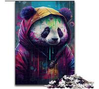 1000 Piece Jigsaw The Comfortable Panda Wooden Jigsaw, Ideal for Office, Bedroom, Living Room Decor Size 50X75CM