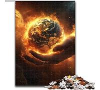 1000 Piece Jigsaw The Earth in The Palm of Your Hand Puzzles 1000 Pieces for Adults Challenging Brain Teaser for Teenagers, Perfect for Home Decor Or Gift (Size 26x38cm)