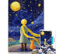 1000 Piece Jigsaw The Little Prince Fox Puzzles for Adults And Teenagers,Stress Reliever Difficult Challenge Enhance Love between Couples 50x75cm