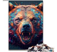1000 Piece Jigsaw The Mighty Bear Wooden Jigsaw, Ideal for Office, Bedroom, Living Room Decor Size 50X75CM