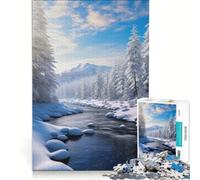 1000 Piece Jigsaw The Winter Wonder River Educational Toy Interesting Stress Reduction Improving Love between Couples 38x52cm