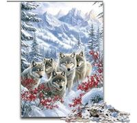 1000 Piece Jigsaw The Wolf Family JigsawPuzzle 1000 Pieces for Adults Challenging Brain Teaser for Teenagers, Perfect for Home Decor Or Gift (Size 50x75cm)