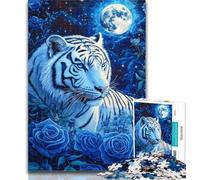 1000 Piece Jigsaw Tiger Adult Jigsaw Puzzles 1000,Toys Educational Games Stress Relieving Wishlist with Santa Claus 50x75cm