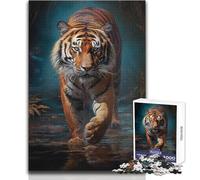 1000 Piece Jigsaw Tiger In The Jungle Relaxing Way to Fill Spare Time Consistent Precise Cutting Play Toy Size 38x52cm