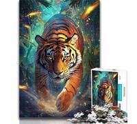 1000 Piece Jigsaw Tiger Portrait 1000 Piece Jigsaw Puzzles,Educational Game for Birthday, Chrismas for And 14 Years Old 26x38cm