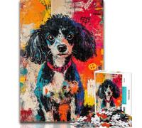 1000 Piece Jigsaw Toy Poodle Dog Puzzles for Adults And Teenagers,Decompressing Intellectual Educational Toy Secret Santa Gifts 26x38cm